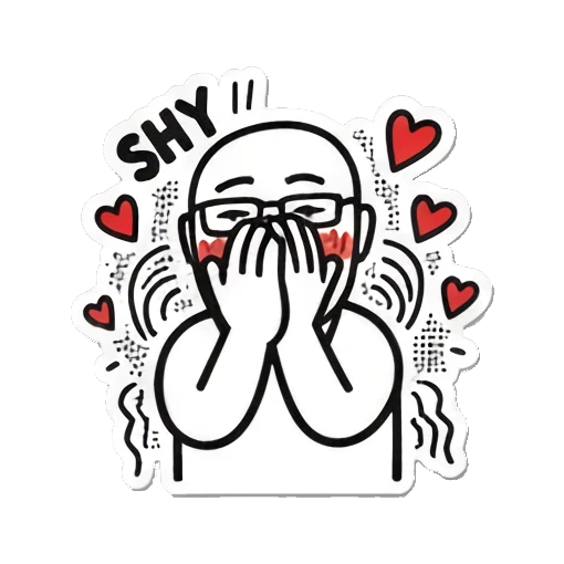 大叔送出飞吻 Keith Haring Style Office Guy sticker for expressive chats and social replies.
