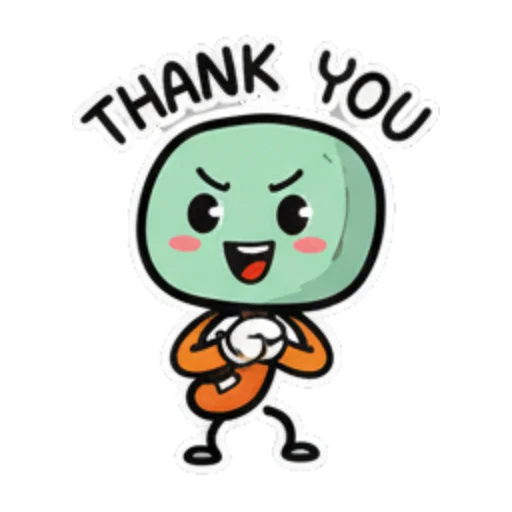 合十感谢 Expressive Green Blob sticker for expressive chats and social replies.