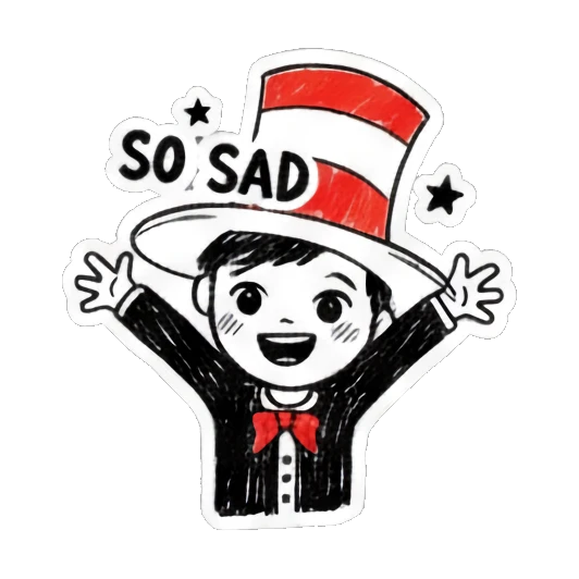 男孩欢呼表情YEAH Doodle Hat Boy sticker for expressive chats and social replies.