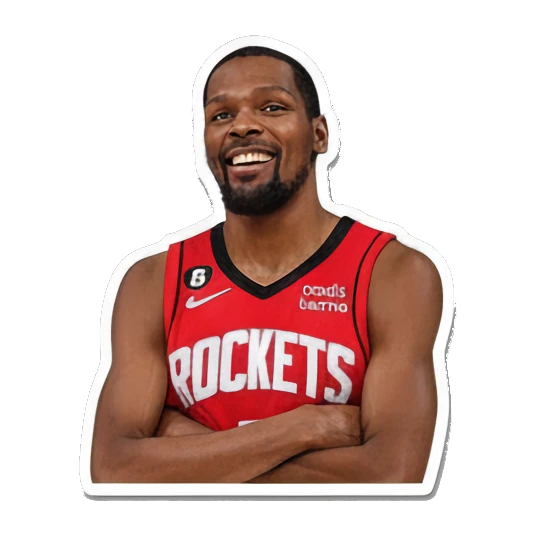 Durant with arms crossed, neutral and cool expression. Kevin Durant Basketball Moods sticker for expressive chats and social replies.