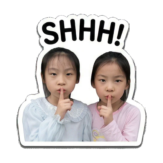 兄妹做嘘声动作 Siblings Daily Vibes sticker for expressive chats and social replies.