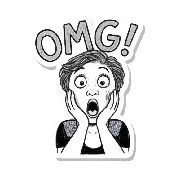 阿姨惊讶OMG Auntie's Daily Moods sticker for expressive chats and social replies.