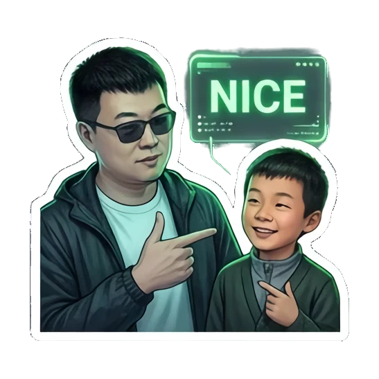 Sticker 14 from AI Sticker Pack, designed for expressive chats, social replies, and everyday reactions.