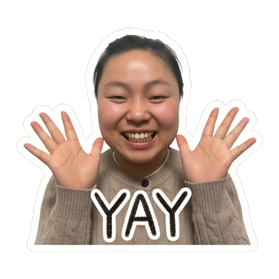 女孩开心地挥手 Daily Life of a Cheerful Girl sticker for expressive chats and social replies.