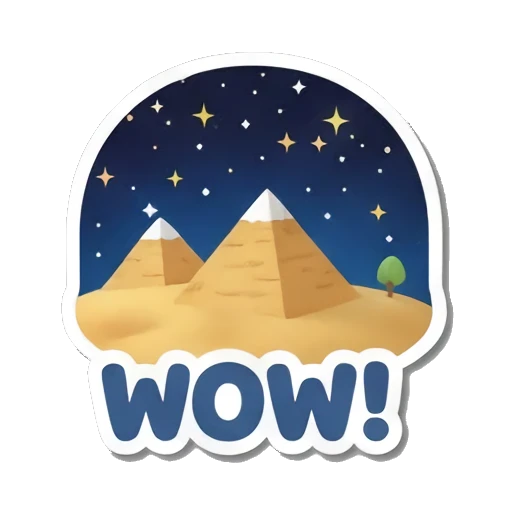 boy amazed by pyramids Little Traveler Explorer sticker for expressive chats and social replies.
