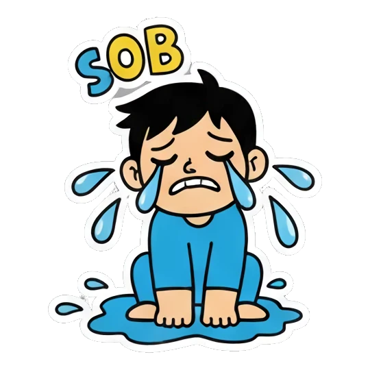 伤心哭泣 Little Boy Daily Expressions sticker for expressive chats and social replies.