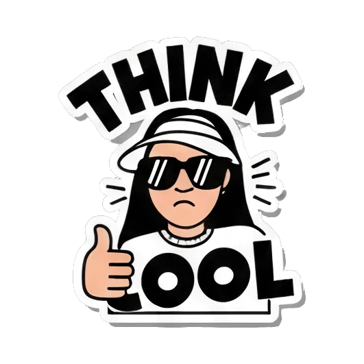 女孩酷炫COOL Visor Girl's Expressive World sticker for expressive chats and social replies.