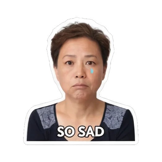 悲伤流泪表情 Real Life Reactions sticker for expressive chats and social replies.