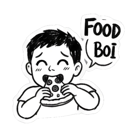 小哥吃东西FOOD BOI Doodle Guy's Moods sticker for expressive chats and social replies.