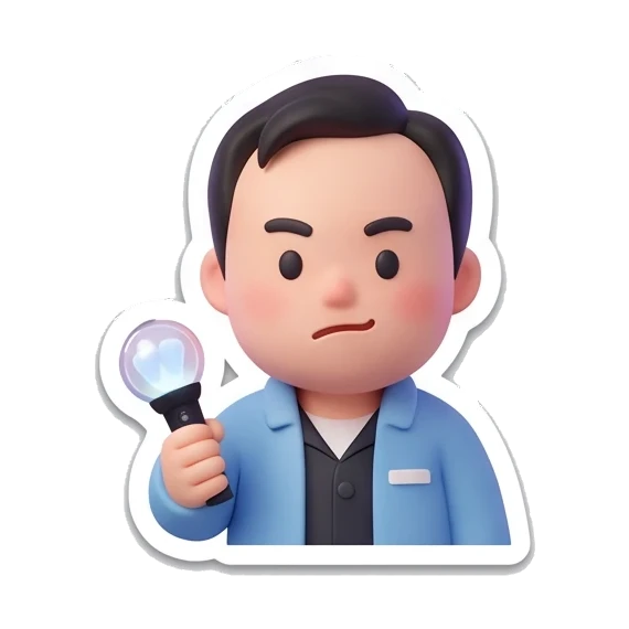 serious boy holding lightstick Cheerful Fanboy Daily Life sticker for expressive chats and social replies.