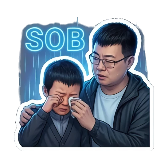 Sticker 13 from AI Sticker Pack, designed for expressive chats, social replies, and everyday reactions.
