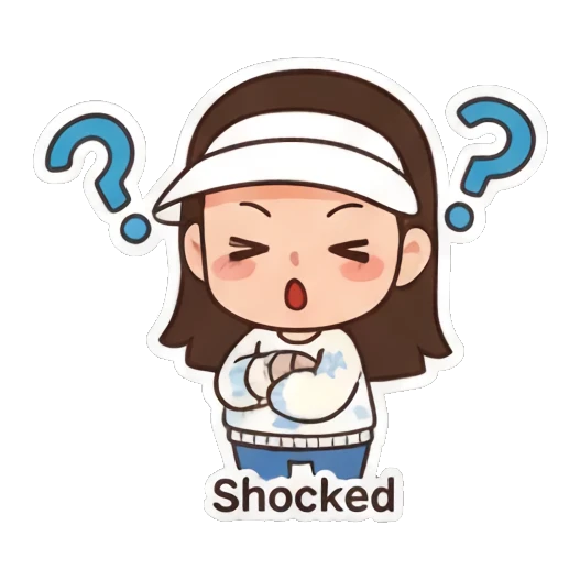Girl eating with spoon and fork. Visor Girl's Expressive Day sticker for expressive chats and social replies.