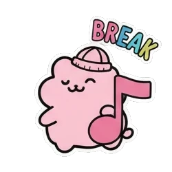 敲击架子鼓 Pinky Music Jam sticker for expressive chats and social replies.