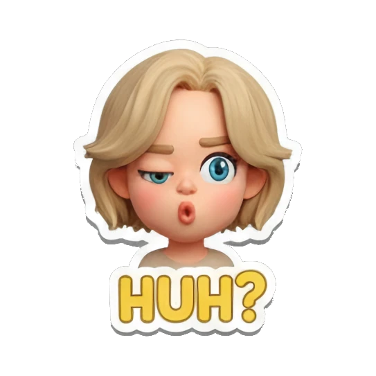 遮脸尴尬的女孩 Blonde Girl Daily Vibes sticker for expressive chats and social replies.