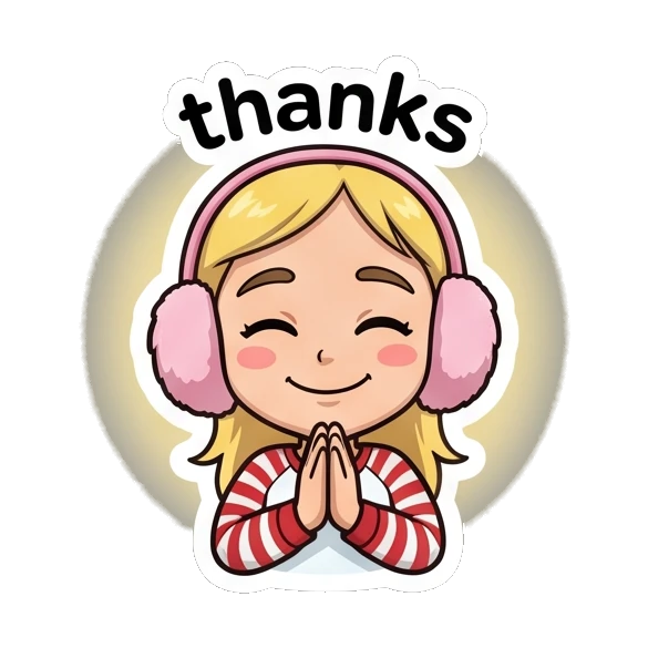 Blonde girl praying with a grateful expression and glowing aura. Blonde Girl Daily Life sticker for expressive chats and social replies.