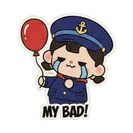 生日英雄，收到礼物 Little Captain's Party Fun sticker for expressive chats and social replies.