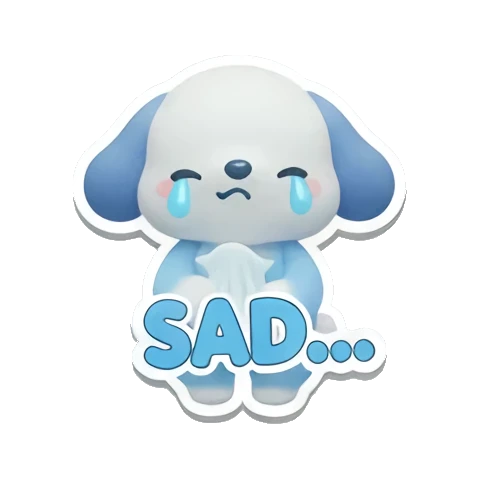 Sticker 3 from blue dog, designed for expressive chats, social replies, and everyday reactions.