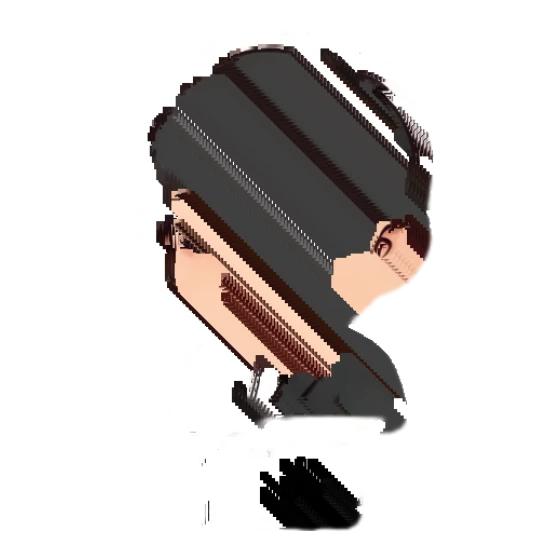 Man rolling eyes with a bored and dismissive expression. Office Professional Chibi sticker for expressive chats and social replies.