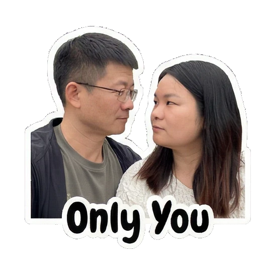Looking lovingly at each other Our Sweet Couple Life sticker for expressive chats and social replies.