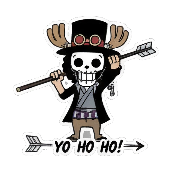 warrior summoning flames Anime Adventure Crew sticker for expressive chats and social replies.