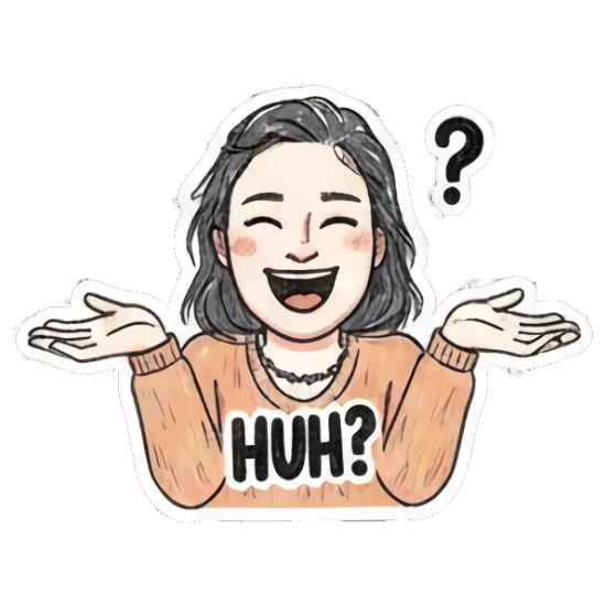 confused girl shrugging Daily Life of a Playful Girl sticker for expressive chats and social replies.