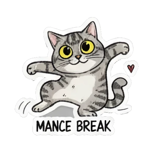cat posing with music notes Dancing Tabby Vibes sticker for expressive chats and social replies.