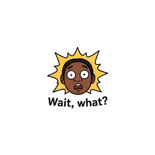 Young girl looking shocked with wide eyes and a starburst background. Vibrant Daily Expressions sticker for expressive chats and social replies.
