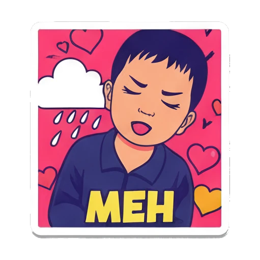 男孩酷炫BOSS Vibrant Boy Pop Art sticker for expressive chats and social replies.