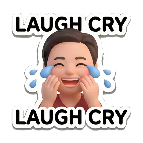 笑到流泪的麻将玩家 Mahjong Master Daily sticker for expressive chats and social replies.