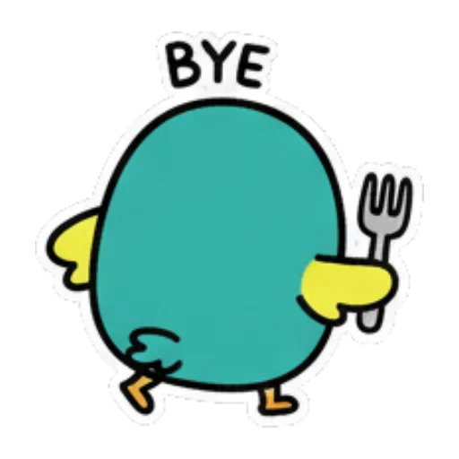 小鸟转身告别，挥手再见 Cute Bird Emotions sticker for expressive chats and social replies.