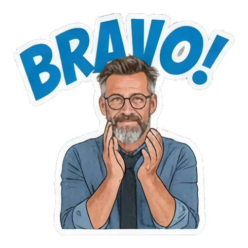 工作生活两相宜 Mr. Expressive: Daily Reactions sticker for expressive chats and social replies.