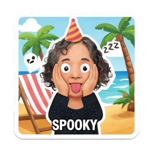 妈妈搞怪吐舌扮鬼脸 Cheerful Mom Daily Life sticker for expressive chats and social replies.