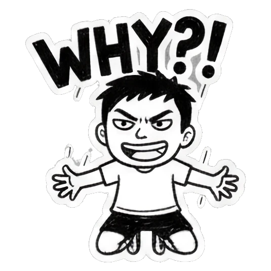 足球小子问为什么 Soccer Boy's Daily Play sticker for expressive chats and social replies.