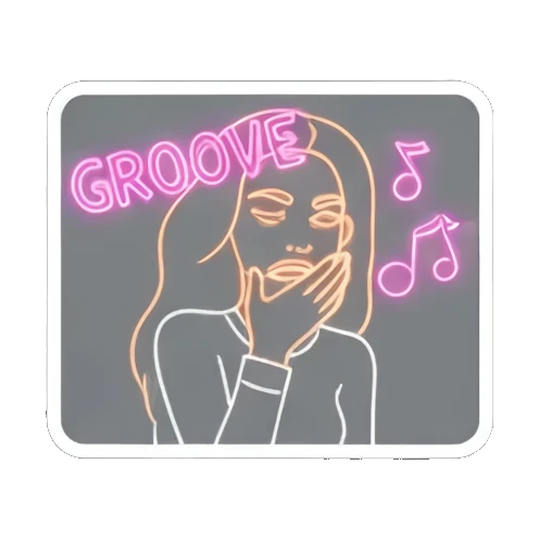 耸肩表示不知道IDK Neon Girl Daily sticker for expressive chats and social replies.