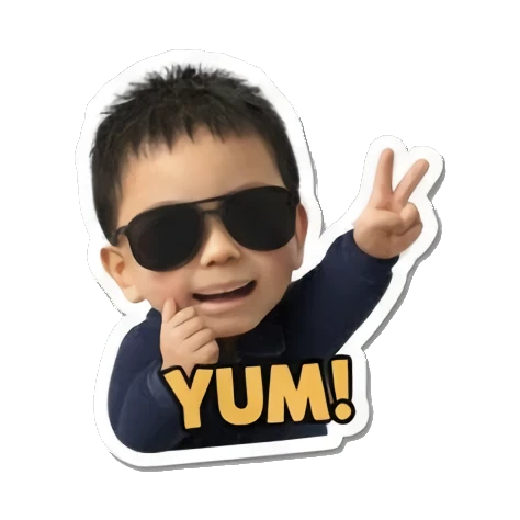 萌娃拒绝No Way Little Boy's Moods sticker for expressive chats and social replies.