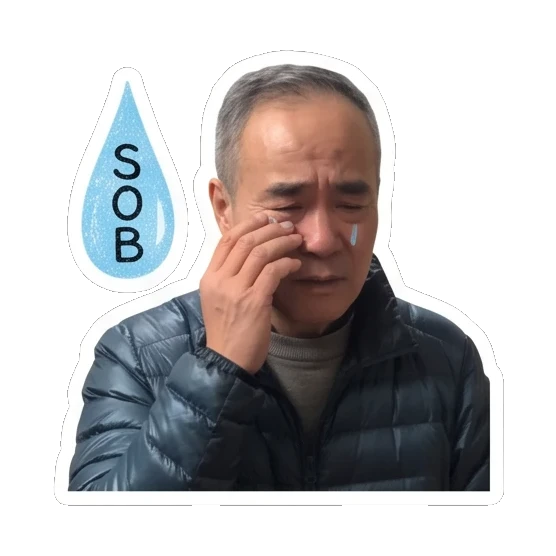 Dad cheering up Cheerful Dad Daily Life sticker for expressive chats and social replies.