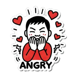 Sticker 7 from AI Sticker Pack, designed for expressive chats, social replies, and everyday reactions.