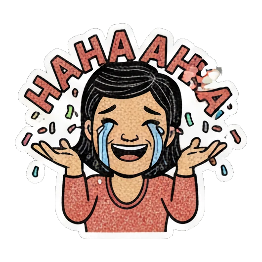 妈妈笑出眼泪 Cheerful Mom Daily Life sticker for expressive chats and social replies.