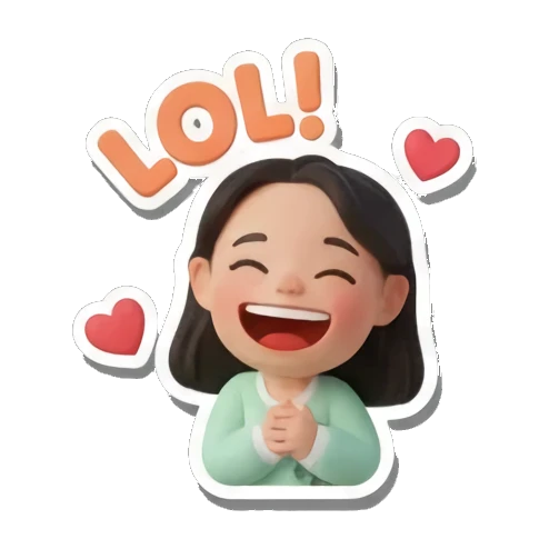 少女疑惑思考 Cheerful Girl Daily Life sticker for expressive chats and social replies.