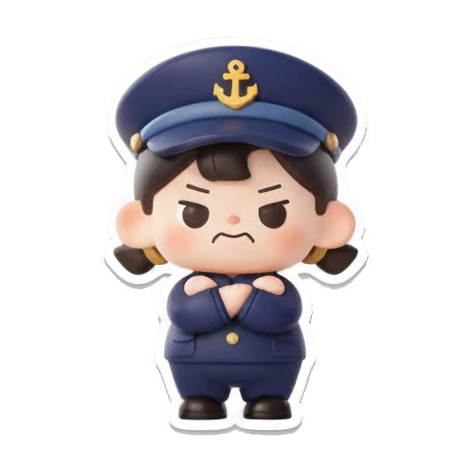 萌萌水手叉腰生气 Chibi Sailor's Daily Expressions sticker for expressive chats and social replies.