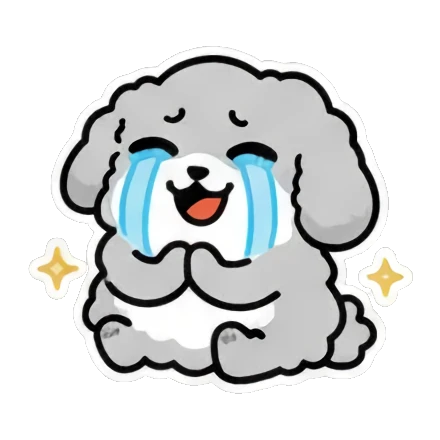 狗狗抱心示爱 Cute Fluffy Dog Stickers sticker for expressive chats and social replies.