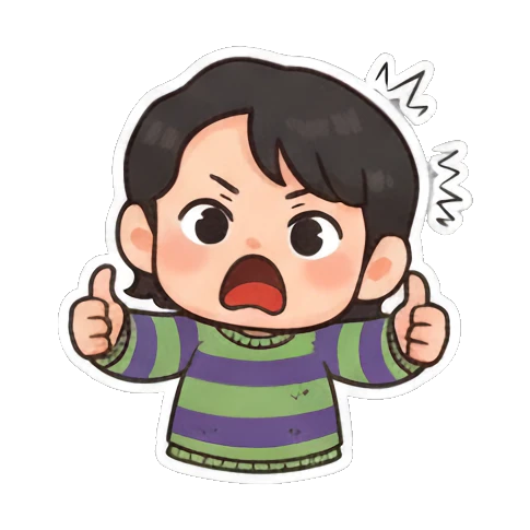 打瞌睡吹泡泡 Striped Kid's Daily Moods sticker for expressive chats and social replies.