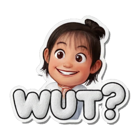 女孩庆祝派对 Puffy Little Girl Expressions sticker for expressive chats and social replies.