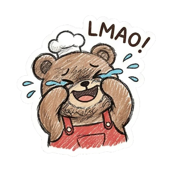 Sticker 15 from AI Sticker Pack, designed for expressive chats, social replies, and everyday reactions.