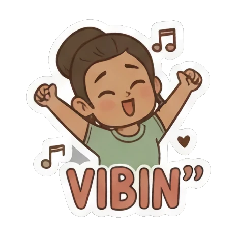 Silly girl sticking out tongue, "Derp". Girl's Daily Vibes sticker for expressive chats and social replies.