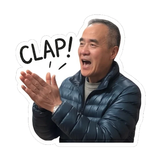 Dad saying go away Cheerful Dad Daily Life sticker for expressive chats and social replies.
