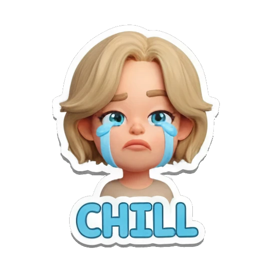 充满活力的女孩 Blonde Girl Daily Vibes sticker for expressive chats and social replies.