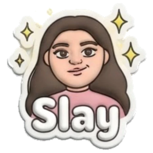 Girl looking confident and slaying Puffy Girl Daily Vibes sticker for expressive chats and social replies.