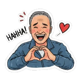 Crying man sobbing with tissue Cheerful Grandpa Daily Life sticker for expressive chats and social replies.