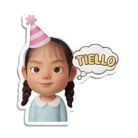打招呼的小女孩 Little Girl Daily Vibes sticker for expressive chats and social replies.